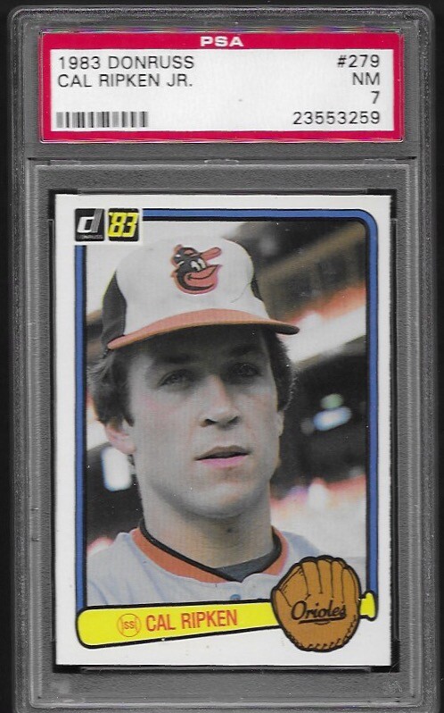1983 Donruss #279 Cal Ripken Jr. Baltimore Orioles 2nd Year PSA 7 NM