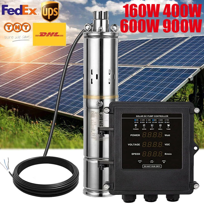 3” MPPT Controller Solar Water Pump 400W 500W 600W Submersible BoreHole  DeepWell | eBay