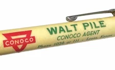 Vintage Lyons Kansas Walt Pile Conoco Gas Oil Gasoline Fuel KS Mechanical Pencil