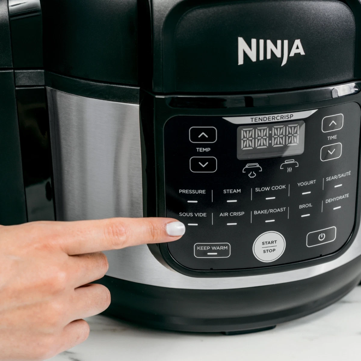 Ninja - Foodi 11-in-1 6.5-qt Pro Pressure Cooker + Air Fryer with Stainless  f