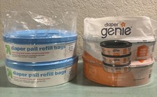 Diaper Pail Refill Bags, 4 Packs Total, 2 Diaper Genie 2 Target up up NEW