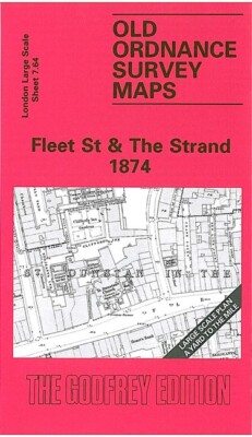 Fleet Street & The Strand 1874  London Large Scale Sheet 7.64