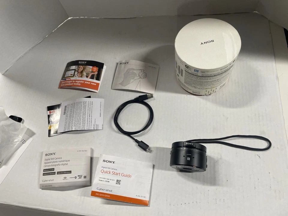 Sony Cyber-shot DSC-QX10 18.2MP Digital Camera Black For Smartphone Tested Works - Image 2 of 4