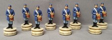 Civil War Chessman 8 Resin Union Soldier Drummers Pawns Replacement 2000 W.U.