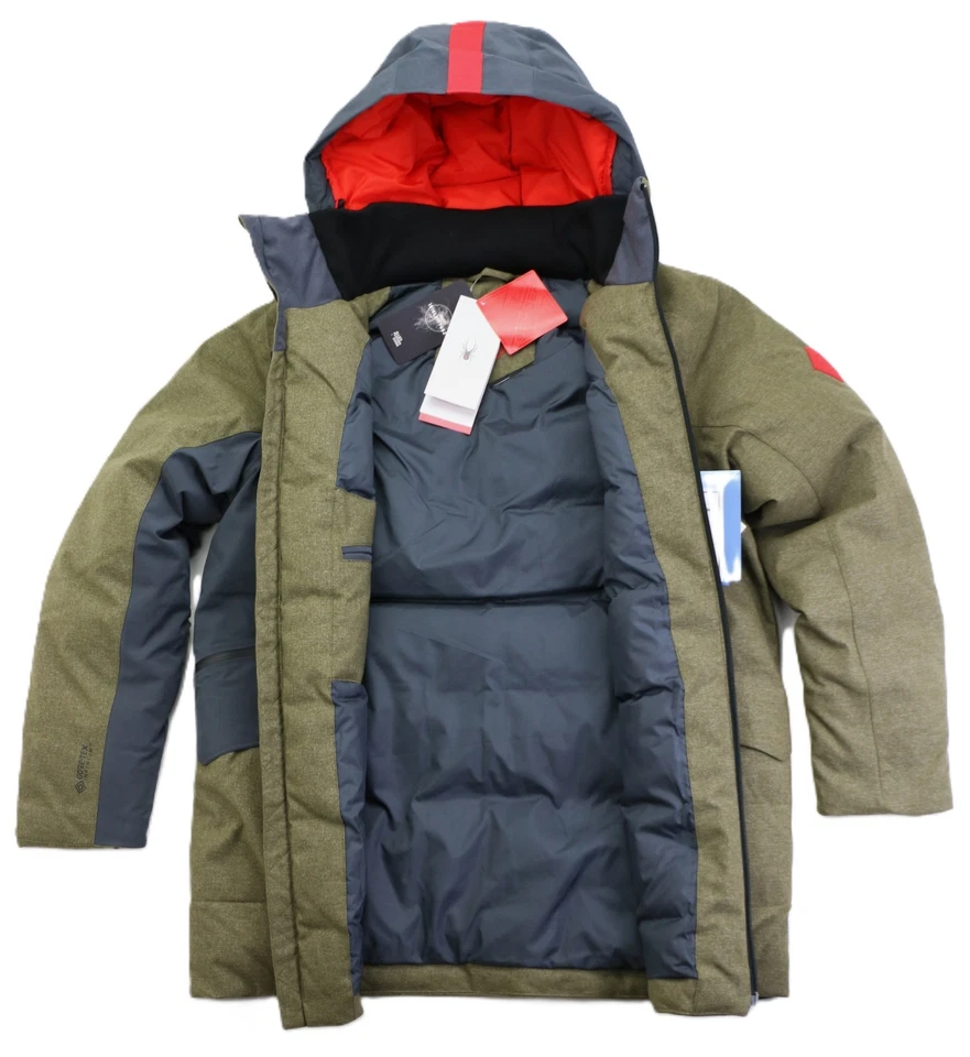Spyder X Brooks Brothers Men's Down 700 Parka GORE-TEX Infinium Jacket Ski Coat - Image 3 of 4