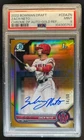 2022 Bowman Draft Zach Neto Chrome Auto Gold Refractor 1st Prospect #14/50 PSA 9