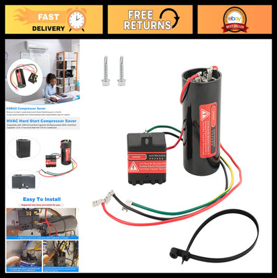 HVAC Hard Start Kit for Air Conditioner - Compressor Saver Capacitor 1/2-5 Tons