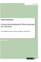 Rosny Franck Nzenti | Deutsch Als Fremdsprache. Werteerziehung Im Unterricht
