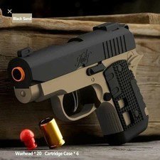 Mini 1911 Shell-Ejecting Toy Pistol   Continuous Soft Bullet Blaster Black 