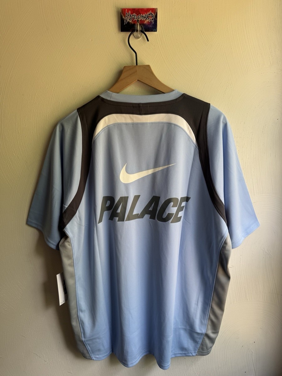 Palace Nike Font Swoosh Jersey Sky Blue Size L Large BRAND NEW IN