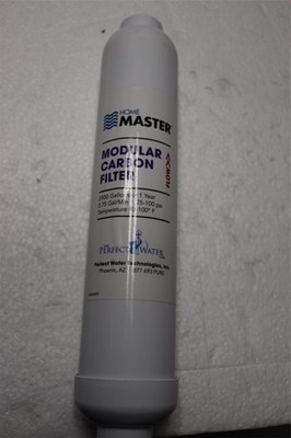 Home Master Modular Carbon Inline Water Filter 3900gal 1 Year 2''x10'' 1/4'' QC GAC