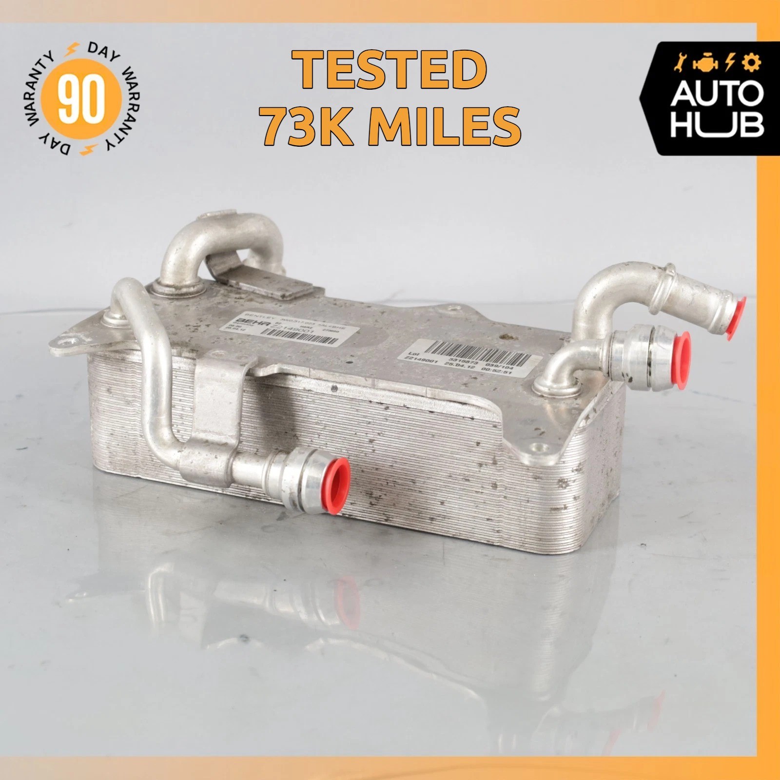 13-15 Bentley Continental GT GTC 4.0L V8 Transmission Oil Heat Exchanger OEM 73k