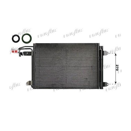 Condenseur de clim Frigair 0810.3028 en aluminium Premium pour VW