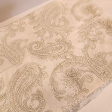 Used Martha Stewart Queen 100 Cotton 4PC Sheet Set Paisley Soft Sage Green