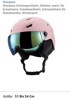 Skihelm Rosa Nagelneu XS mit Visier