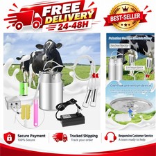 Enkreefi 10L Cow Milking Machine, Portable Rechargeable Vacuum Pump Milker