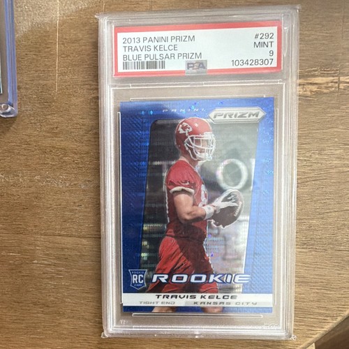 2013 Panini Prizm Travis Kelce #292 Blue Pulsar Prizm Rookie PSA 9
