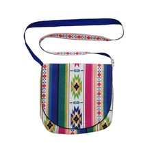 Messenger Multicolor Crossbody Bag 9.5"x 9.5" - Festival Fairy Boho Hippie