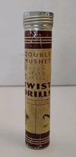 Vintage Osborn Twist Drills Tube Cannister (Empty), Double Mushet 3" Long