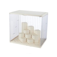 Large Acrylic Display Case for Figures, Stackable, Magnetic Door, Hobby Shelf