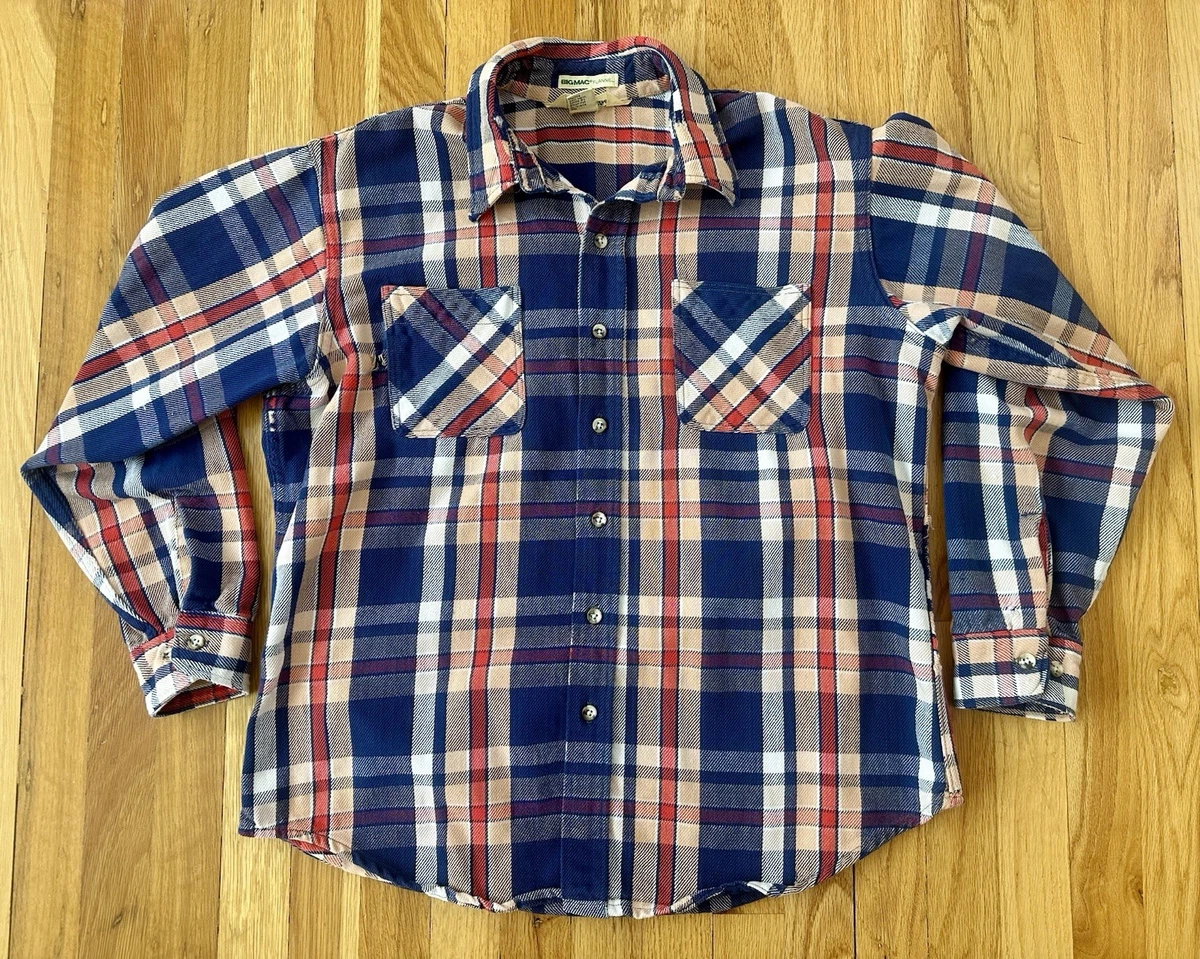 Chemise Homme St. John's Bay Bleu Moyen à Carreaux - Manches Longues Coton épais - NEUVE Avec étiquettes