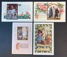 Postcard Lot of 4 Whitney Made Religious Easter Jesus Angel Choir Boys