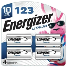Energizer 123 Lithium Batteries (4 Pack), 3V Photo Batteries