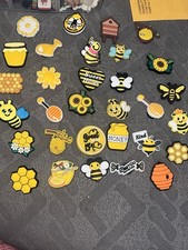 Honey, Bees, Honeycomb Shoe Charms/Croc Accessories, 31 Total,