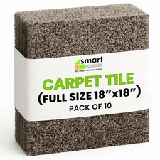 Squares Walk in The Park Premium Made in The USA Carpet Tiles 18x18 Inch, Sof...