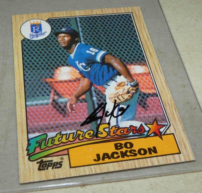 1987 BO JACKSON TOPPS FUTURE STARS #170 RC Rookie Baseball Card AUTOGRAPHED