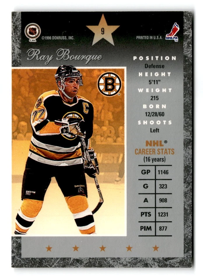 1995-96 Ray Bourque Donruss Elite - Boston Bruins - Image 2 of 2