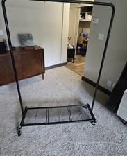 Clothing Garment Rack, 44" Rolling Clothes Organizer On Wheels.  Ships Free!