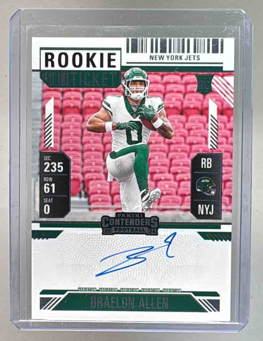 Braelon Allen 2024 Panini Contenders #115 Variation Rookie Auto RC