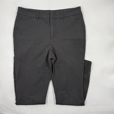 Old Navy Women Pixie Pants Size 8 Gray Stretch Cotton Ankle Slim Leg Office Pant