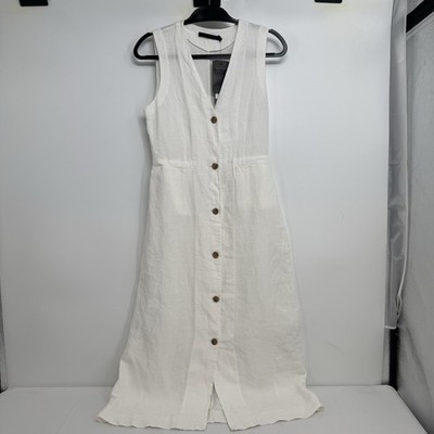 NWT Jenni Kayne Size XS Callan Linen Midi Dress Ivory | eBay