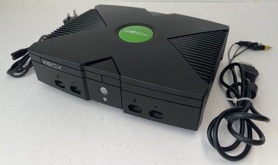 Microsoft Xbox Original Konsole & Kabel | Schwarz | Teilweise Funktioniert