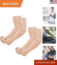 UV Sun Protection Arm Sleeves with Thumb Hole for Men Women Youth, Cooling Sl...