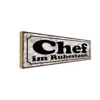 Holzschild 10X27 Cm Chef Im Ruhestand Beruf Arbeit Deko Geschenk Holz Schild
