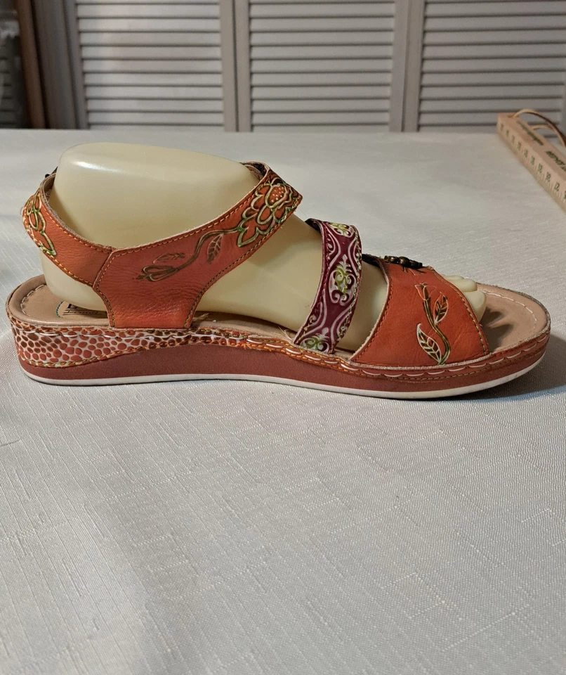 L’Artiste Spring Step Women’s Size 41- 9.5 SUMACAH Leather Boho Sandals "READ" - Image 4 of 4