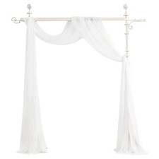 Ceiling Drapes 4 Panels Wedding Arch Draping Fabric 20FT Chiffon Party Decor