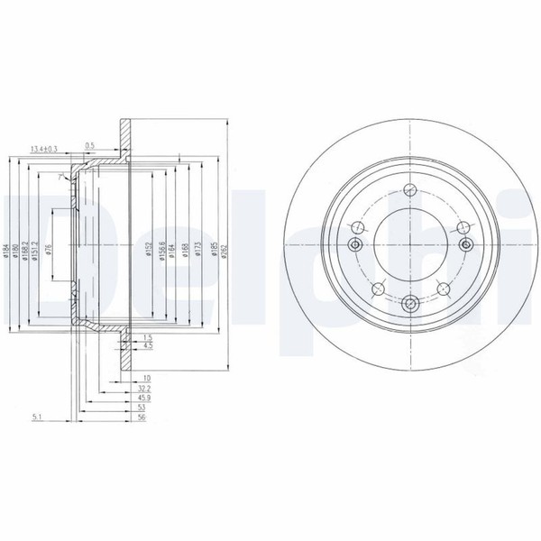 2X Bremsscheibe Delphi BG4082C FüR KIA Sportage SW CEE Hyundai PRO ELH EL ED LM-image