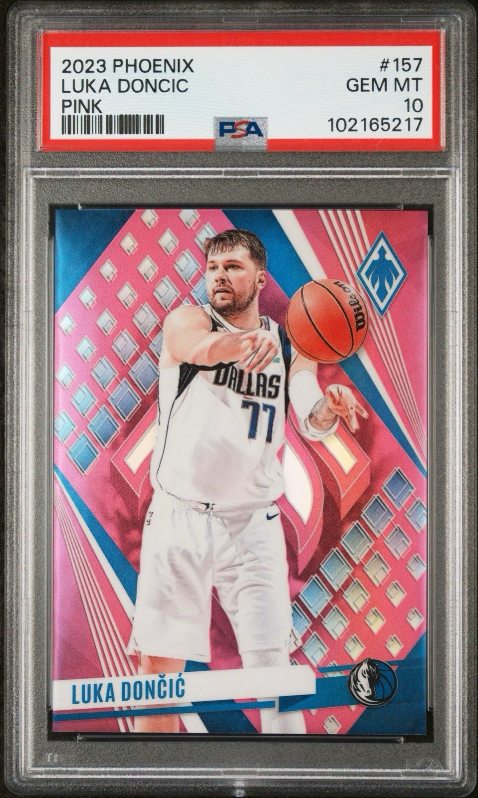 2023-24 Panini Phoenix Luka Doncic #157 - Pink Prizm /175 - PSA 10 POP 5 💎💎💎