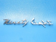 Nos Gm 1957 Oldsmobile Olds 98 Rh Ninety Lh Eight Front Fender Script Emblem Nos Gm 1957 Oldsmobile Olds 98 Rh Ninety Lh Eight Front Fender Script Emblem
