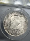 Tab  Toned 1922 Peace Dollar $1 Obverse Double Sided ANACS MS-63 Silver