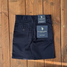 U.S. Polo Assn. Kids Black School Chino Shorts Size 4 New with Tags