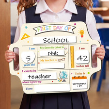 Wooden My First and Last Day of School Sign Back to School Board