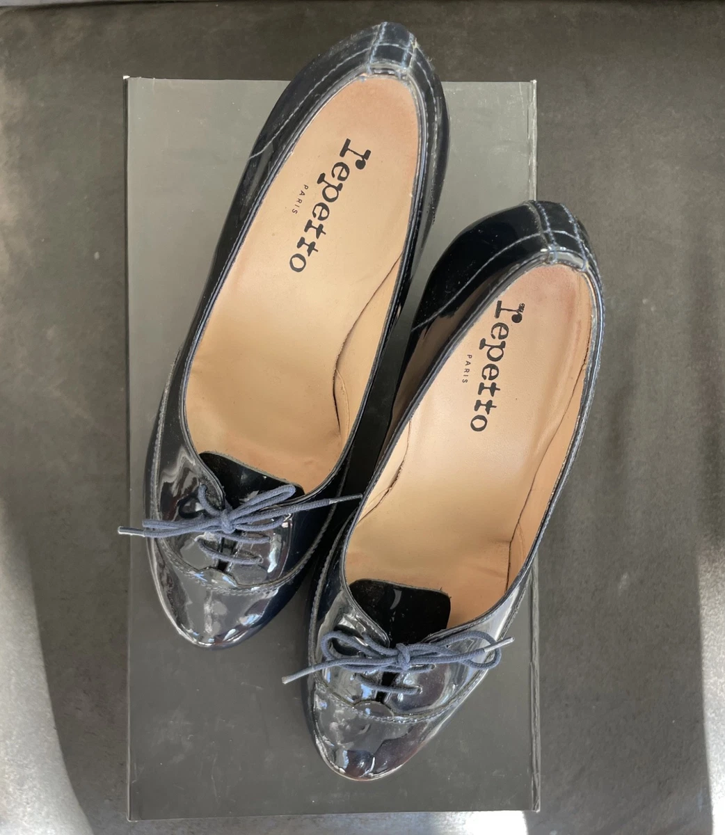 Escarpins Repetto Modèle Gitane - Pointure 37 - Cuir Noir - Talon Moyen - Occasion TBE