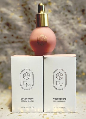 2x~EM Cosmetics~Color Drops~Serum Blush in Rose Milk~15ml/0.5 fl oz~Full Sz~NIB~