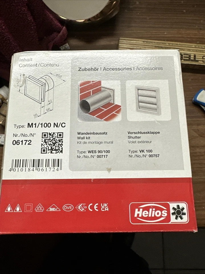 HELIOS MiniVent Minilüfter M1/100 - N/C, F, P Badlüfter Miniventilator Auswahl - Bild 4 von 4