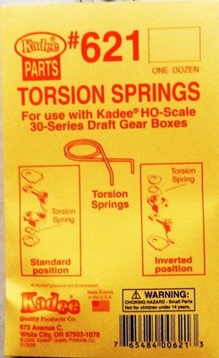Kadee 621 HO Scale Torsion Springs for 30 Series Gearboxes (1dz) (US IMPORT)